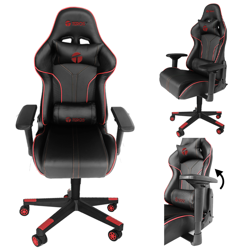 silla gamer premium te8122r clase 4 max 150kg inclinacion 180 deg reposa brazos 4d 