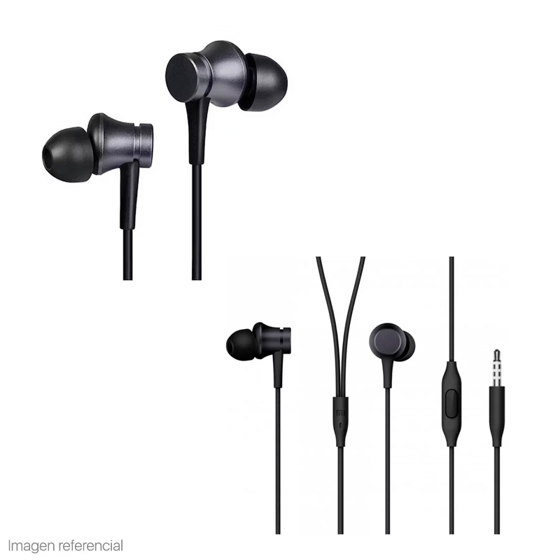 mi in ear headphones auriculares basic 3 5mm microfono incorporado color negro