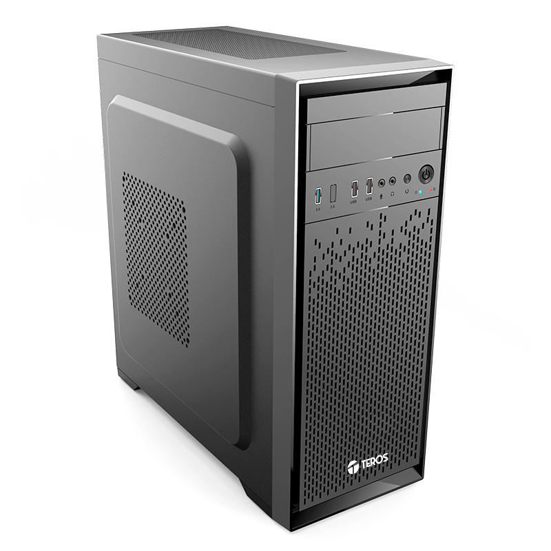 case teros te 1166n mid tower atx 600w real negro 