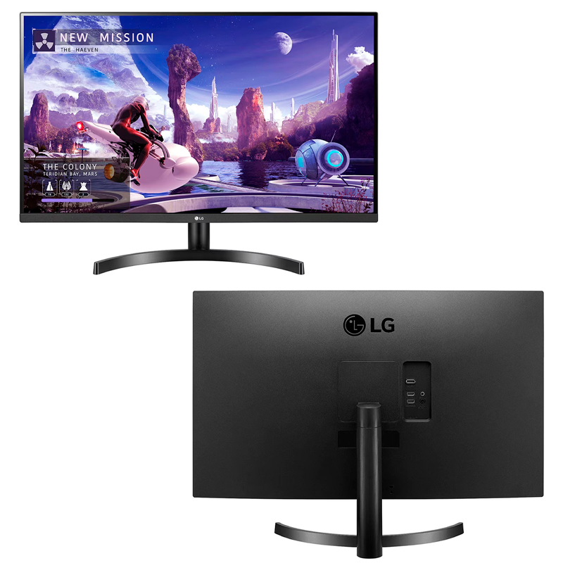 monitor lg 32qn600 b 31 5 led qhd ips 2560x1440 75hz hdmi x2 dp x1 hp out x1