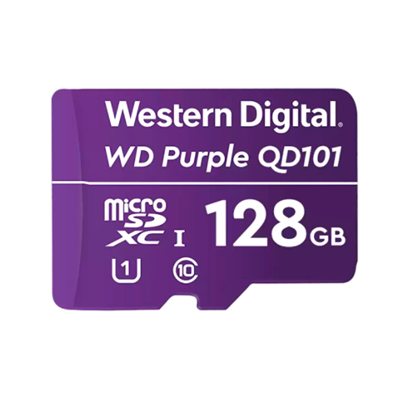 memoria flash wd purple 128gb sc qd101 microsd ideal para camaras de videovigilancia