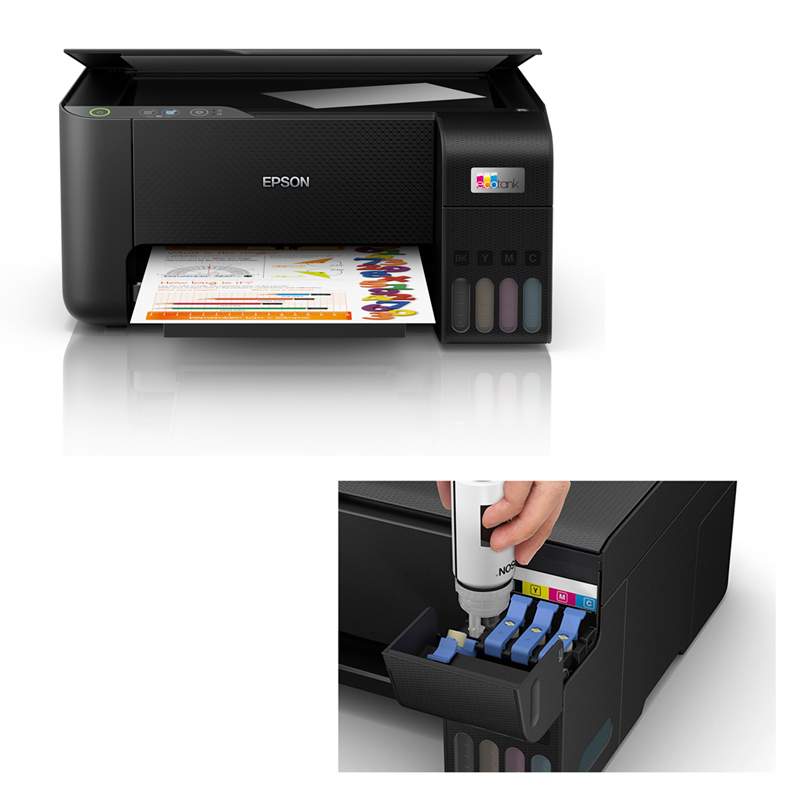 multifuncional de tinta epson ecotank l3210 imprime  escanea  copia  usb velo