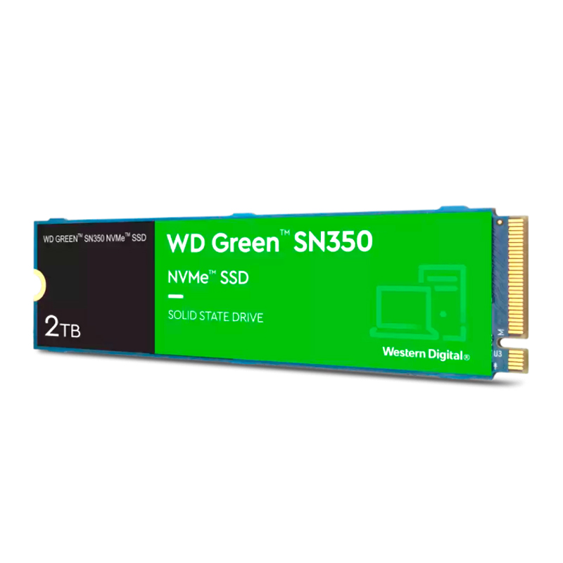 unidad de estado solido western digital green sn350 nvme 2tb m 2 2280 pcie gen3 x4