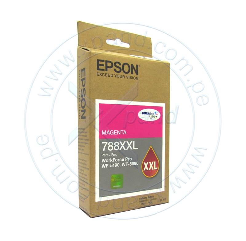 cartucho de tinta epson t788xxl durabrite pro magenta para workforce pro wf 5690 5