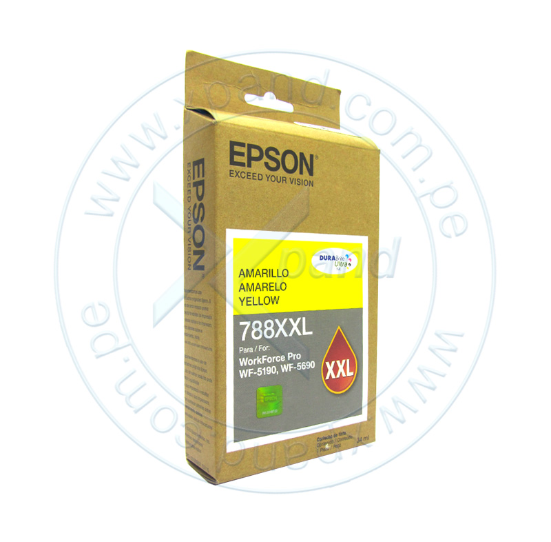 cartucho de tinta epson t788xxl durabrite pro amarillo para workforce pro wf 5690
