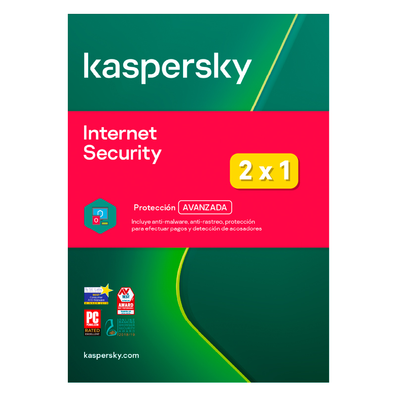 kaspersky internet security 2 x 1 protege 2 dispositivos al precio de 1 licencia