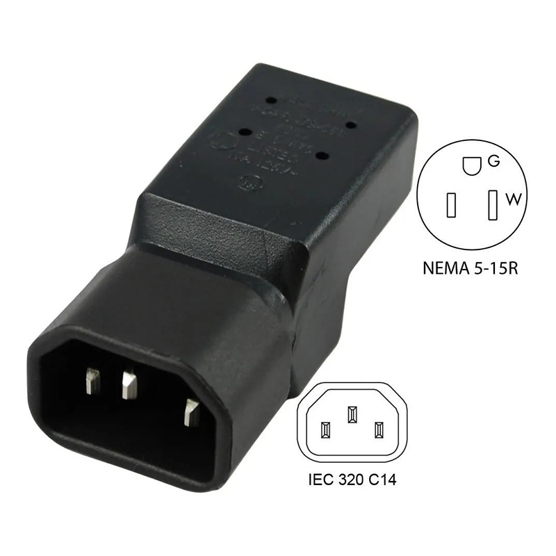 Vista 4 de cdp chicago digital power - ADC14N515R - Cables, adaptadores y hubs - Adaptador CDP C13 a NEMA 5-15P para UPS
