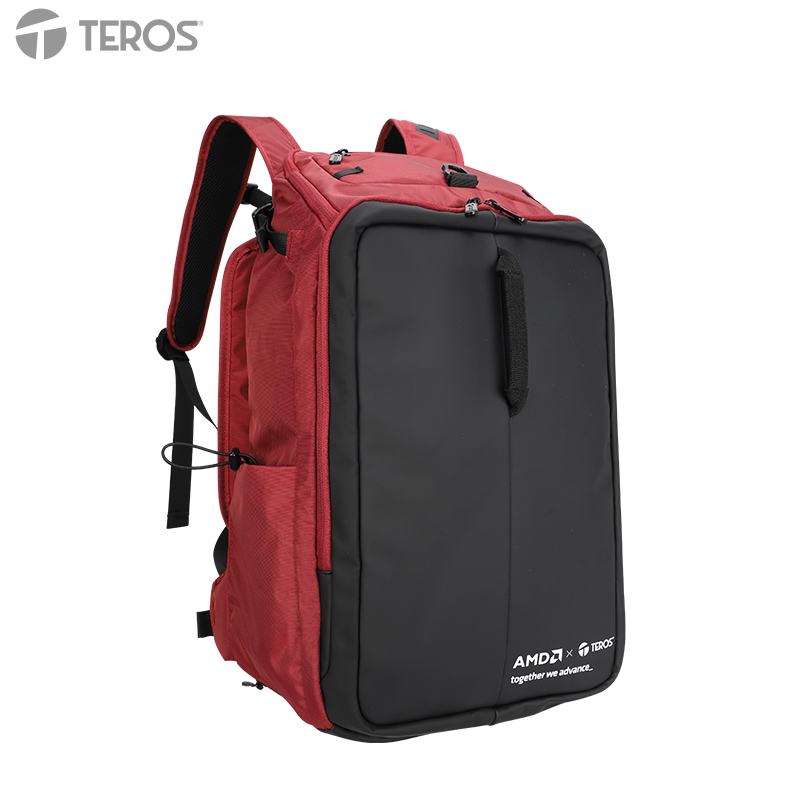 teros - TE-ATK9060 - Mochilas, maletines y soportes - Backpack TEROS Alltracker AMD TE-ATK9060, para Notebooks de hasta 15.6", Rojo/Negro