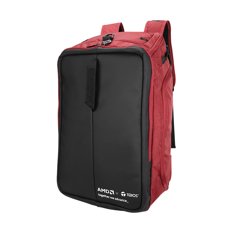 Vista 3 de teros - TE-ATK9060 - Mochilas, maletines y soportes - Backpack TEROS Alltracker AMD TE-ATK9060, para Notebooks de hasta 15.6", Rojo/Negro
