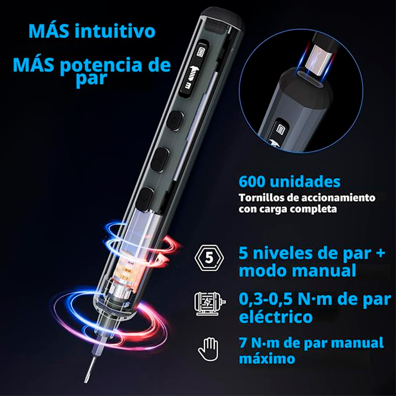 Vista 2 de strebito - PRECISION_SCREWDRIVER_SET - Accesorios varios - Mini Destornillador Eléctrico Strebito de Precisión 70 en 1