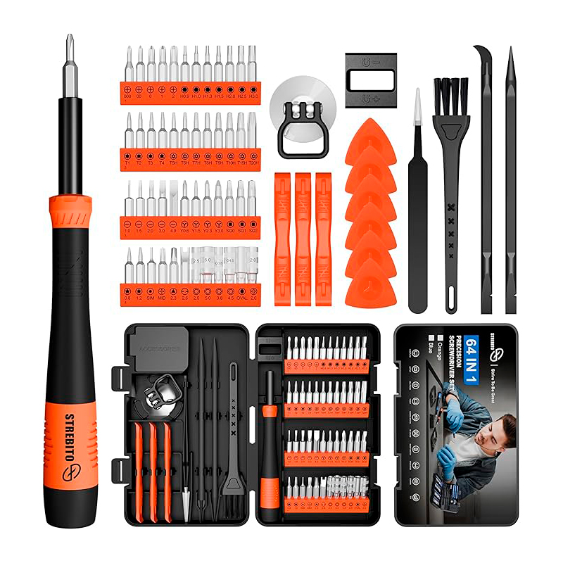 strebito - SCREWDRIVER _SET_KIT - Accesorios varios - Set de Destornilladores de Precisión Strebito 64 en 1