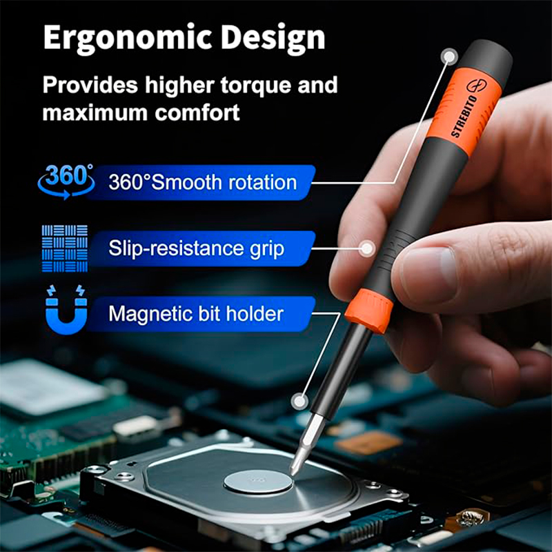 Vista 4 de strebito - SCREWDRIVER _SET_KIT - Accesorios varios - Set de Destornilladores de Precisión Strebito 64 en 1