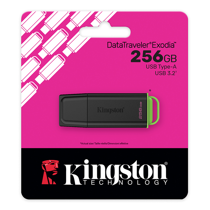 MEMORIA USB KINGSTON DATATRAVELER EXODIA G2 256GB USB 3.2 GEN 1 - VERDE LIMA - Image 4