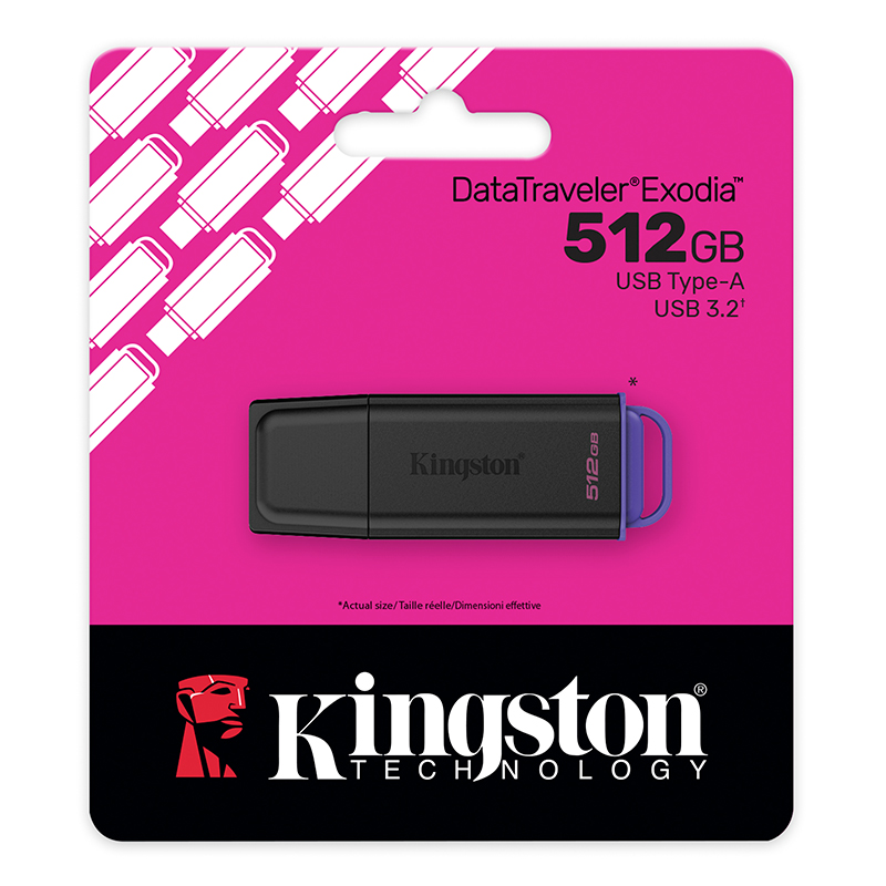 MEMORIA USB KINGSTON DATATRAVELER EXODIA G2 512GB USB 3.2 GEN 1 - VIOLETA - Image 4