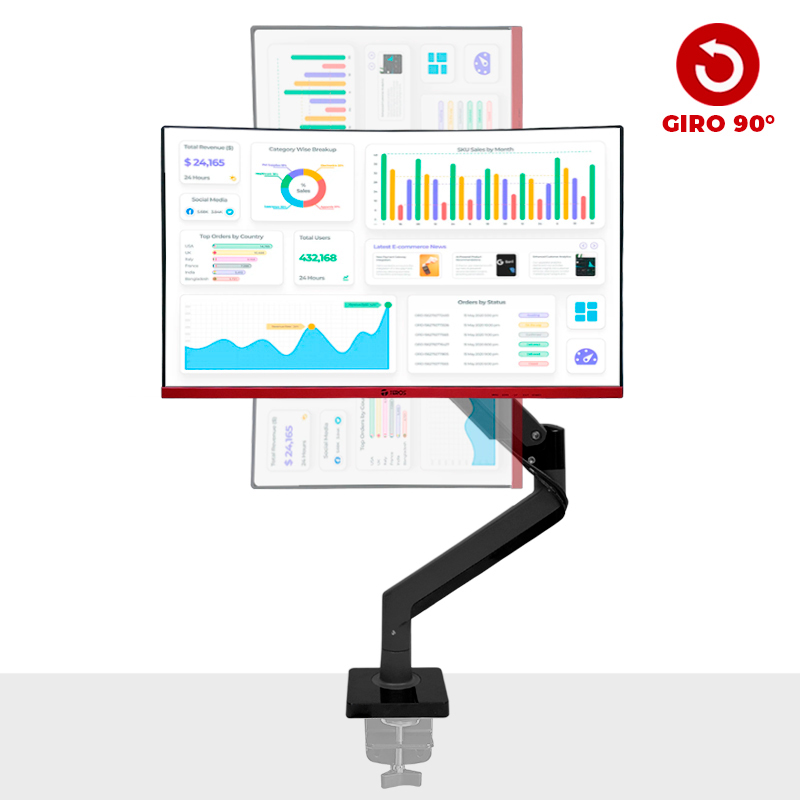 Vista 2 de teros - TE7113 - Mochilas, maletines y soportes - Soporte Brazo Monitor Teros TE-7113 22" a 35"