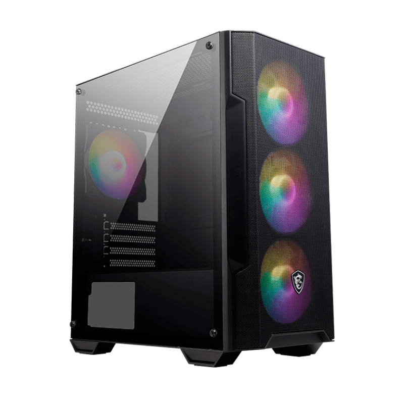 msi - MAG FORGE M100A D60 - Cases y gabinetes - Case MSI MAG FORGE M100A Micro ATX con Fuente 600W