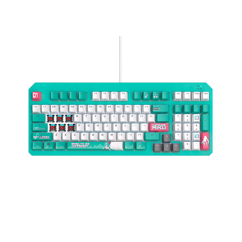 Teclado Asus Tuf Gaming K3 Gen II Hatsune Miku Edition, USB, RGB - Image 3