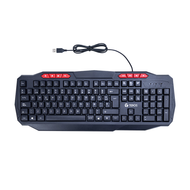 Combo Kit 4 en 1 teclado, mouse, audífonos y mouse pad TEROS TE-5014S, USB, RGB, Óptico - Image 2