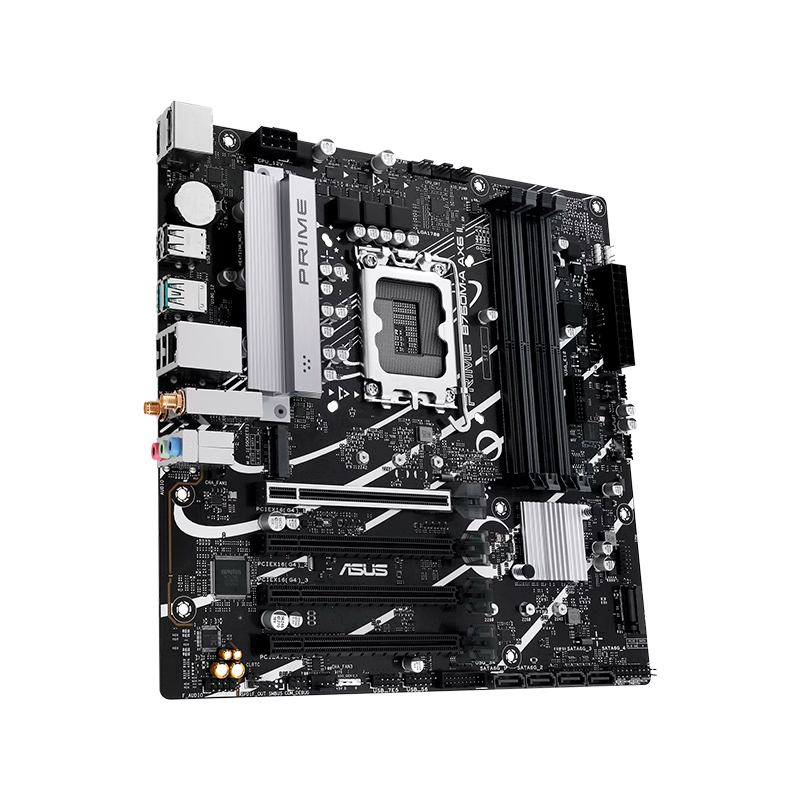 Vista 3 de asus - PRIME B760M-A AX6 II - Placas madre - Placa madre ASUS Prime B760M-A AX6 II, Intel B760, LGA1700, DDR5, WiFi 6, mATX