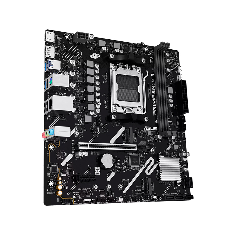 Vista 3 de asus - PRIME B840M-R - Placas madre - Placa madre ASUS Prime B840M-R, AMD B840, AM5, DDR5, 2 DIMM, mATX