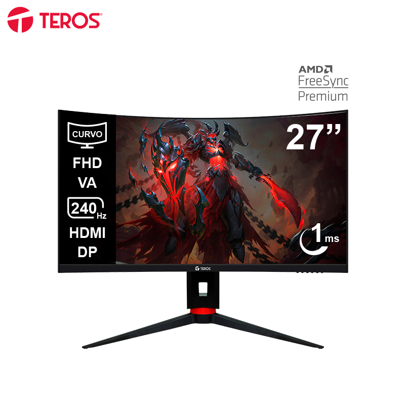 teros - TE-2764G - Monitores gaming - Monitor Curvo Gamer TEROS TE-2764G 27" FHD 240Hz 1ms