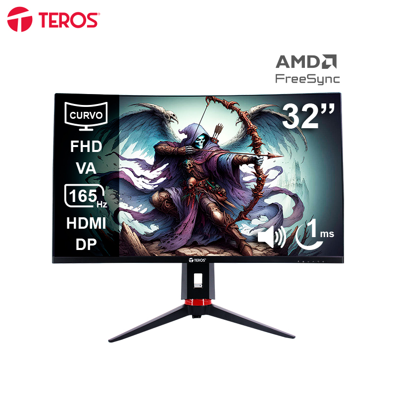 teros - TE-3215G - Monitores gaming - Monitor Curvo Gamer TEROS TE-3215G 31.5" FHD 165Hz 1ms