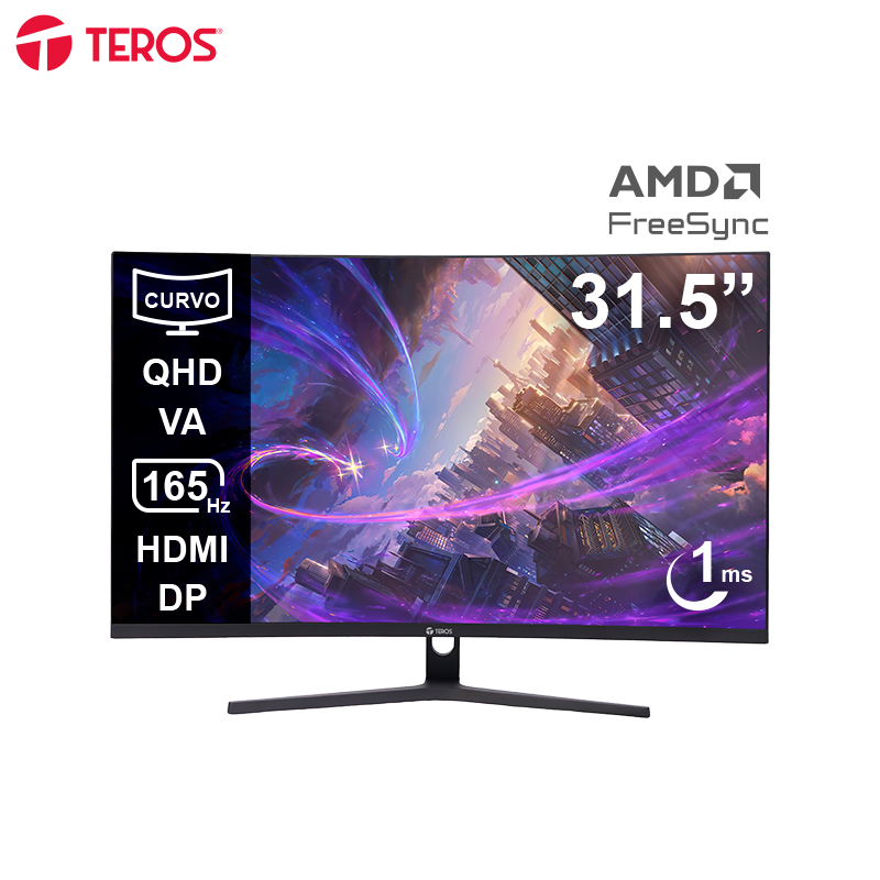 teros - TE3217G - Monitores gaming - Monitor Curvo Gaming Teros TE-3217G 31.5" 165Hz