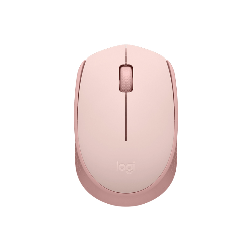 Mouse óptico inalámbrico Logitech M170, ambidiestro, receptor USB, 2.4 GHz, Rosa.