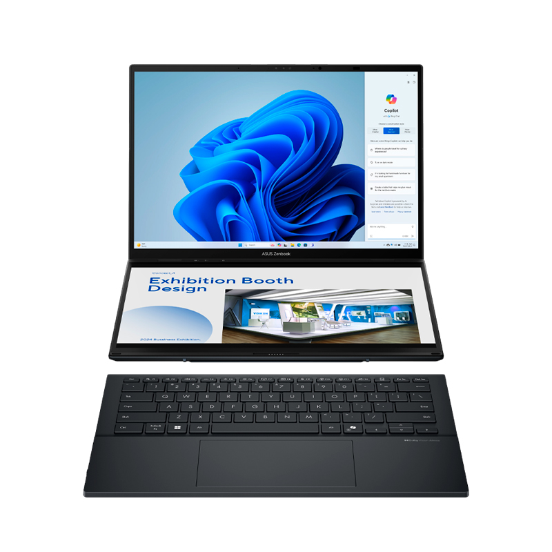 asus - consumo - 90NB14X1-M00TL0 - Laptops - NB ASUS ZENBOOK DUO UX8406CA-QL444W/14" FHD OLED Touch/Core Ultra 9 285H 5.4G/16G LPDDR5X