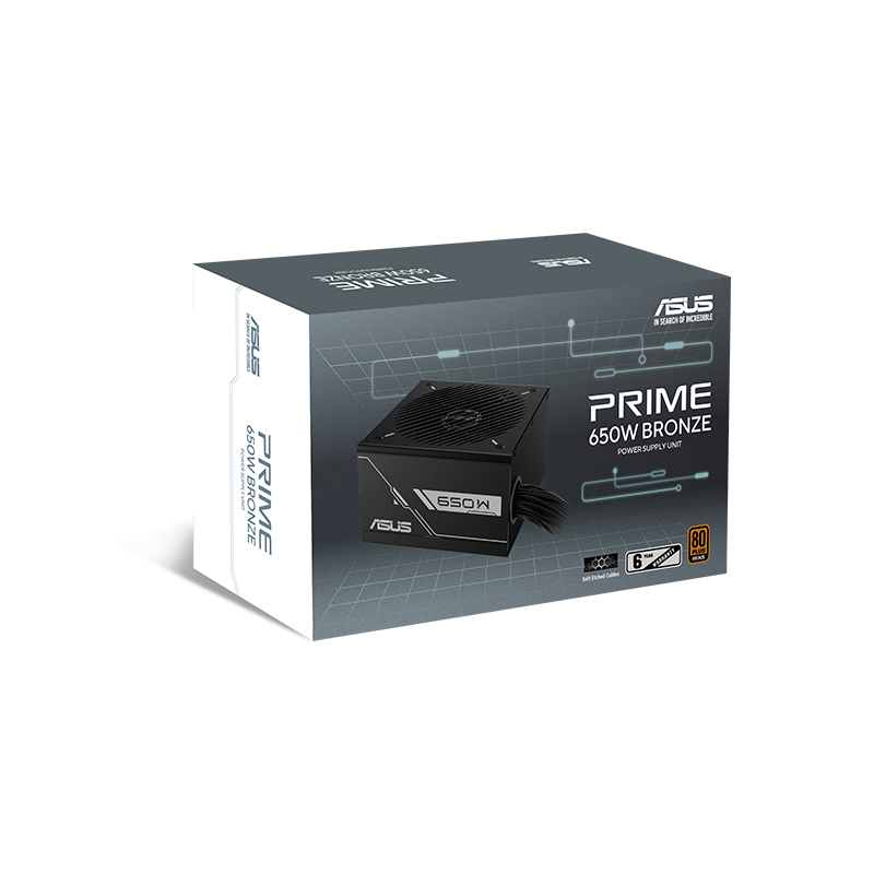 Vista 12 de asus - PRIME-650B-BLACK - Cases y gabinetes - Fuente de alimentacion ASUS Prime 650B Black, 650W, 80 PLUS Bronze, Formato ATX,