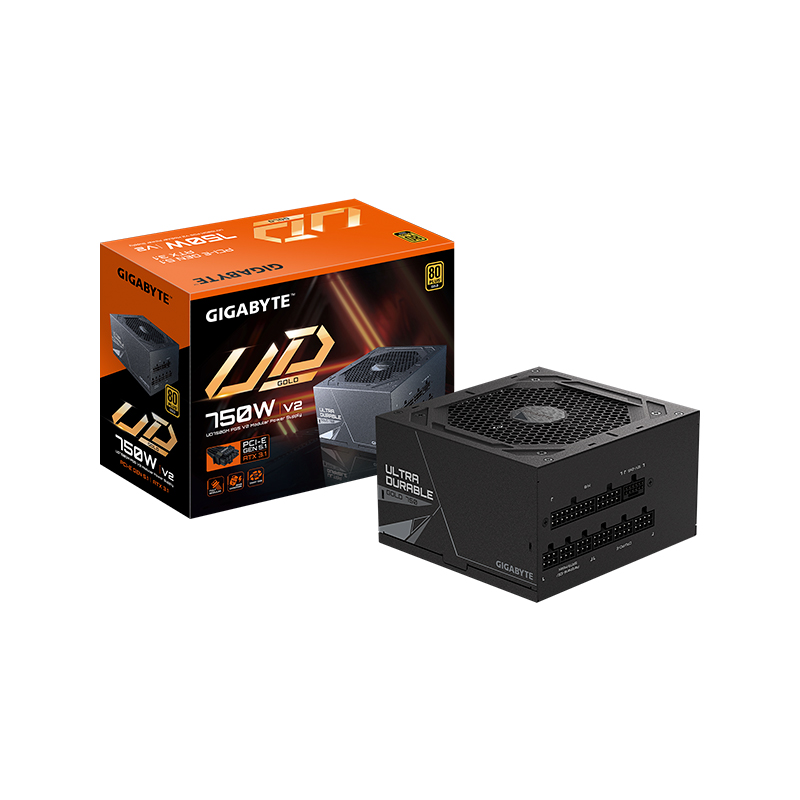 Vista 7 de gigabyte - GP-UD750GM PG5 V2 - Cases y gabinetes - Fuente de Poder GIGABYTE UD750GM PG5 V2, 750W, 80 PLUS Gold, Full Modular, ATX 3.1
