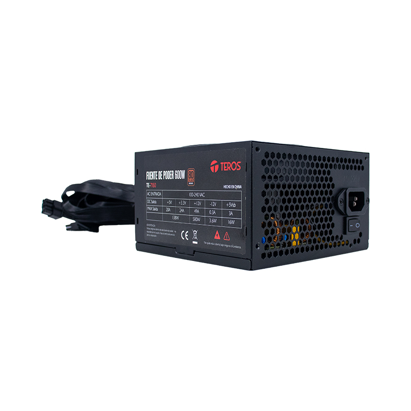 Vista 3 de teros - TE-7160WBRZ - Fuentes de poder - Fuente de Poder TEROS TE-7160 600W 80 Plus Bronze