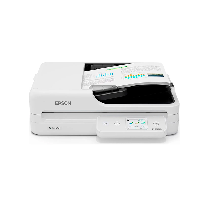 epson - comercial - B11B274201 - Scanners - Escáner Epson DS-1760WN cama plana en red 30ppm/60ipm ADF 60 hojas WiFi táctil