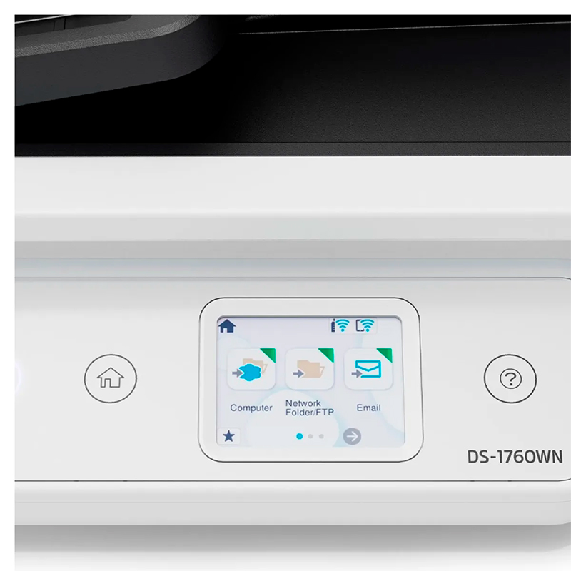Vista 4 de epson - comercial - B11B274201 - Scanners - Escáner Epson DS-1760WN cama plana en red 30ppm/60ipm ADF 60 hojas WiFi táctil