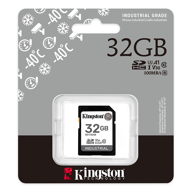 Vista 3 de kingston - SDIT/32GB - USB y tarjetas de memoria - Tarjeta de memoria Kingston 32GB Industrial/SDHC/C10/UHS-I/U3/V30/A1/UHS-I