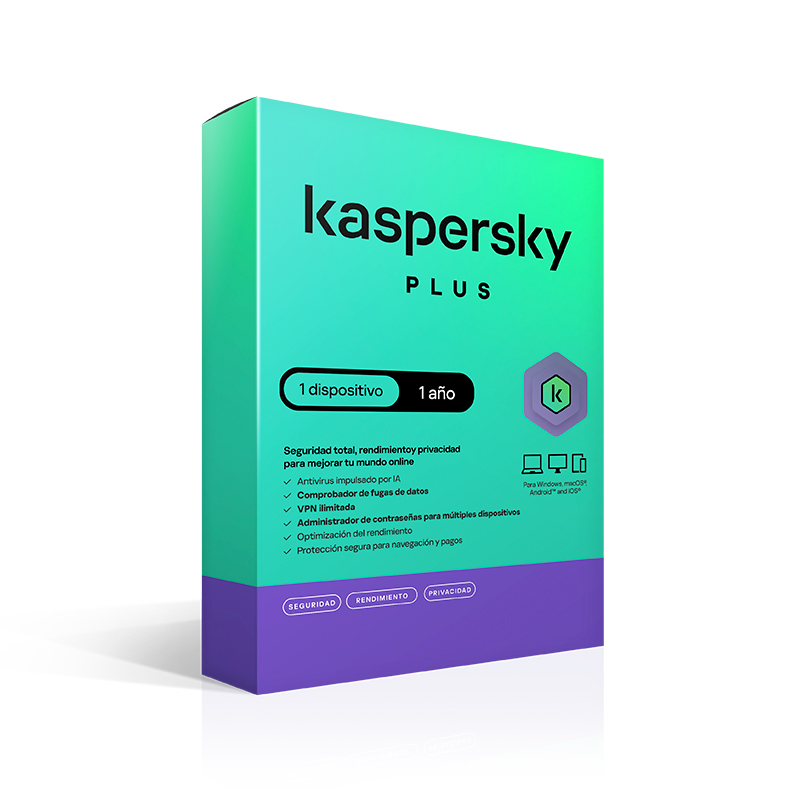 kaspersky - KL1042D5AFSA - Seguridad y antivirus - Licencia Kaspersky Plus 1 PC 1 Año
