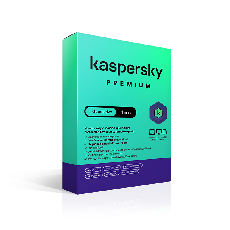 kaspersky - KL1047D5AFSA - Seguridad y antivirus - Kaspersky Premium 1 PC 1 Año