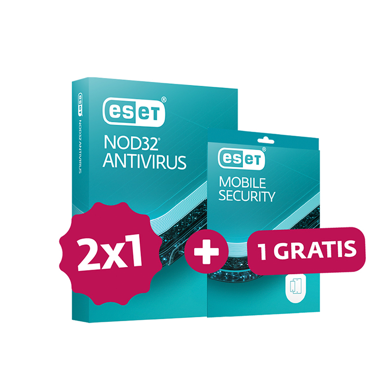 eset - S11010233 - Seguridad y antivirus - ESET NOD32 Antivirus 2x1 Licencia Digital (BTS)
