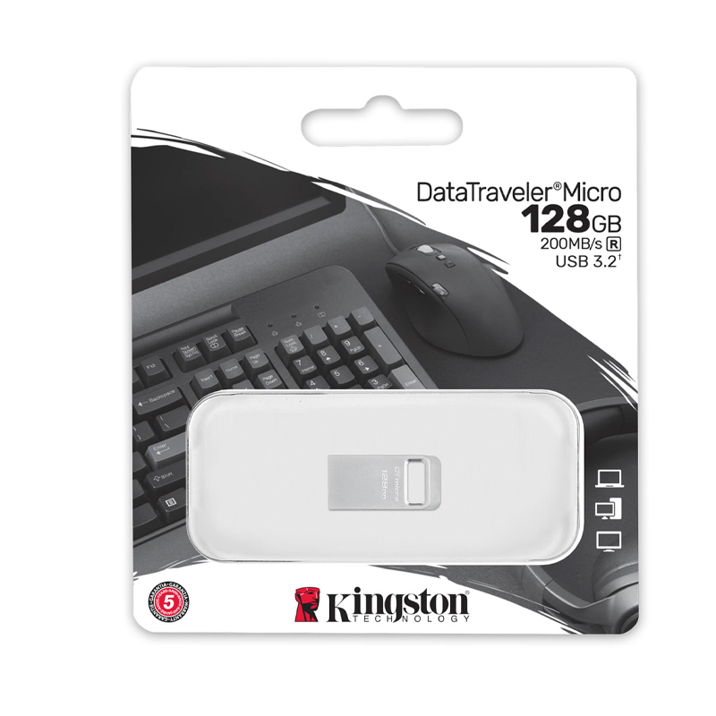 Vista 2 de kingston - DTMC3G2/128GB - USB y tarjetas de memoria - Memoria USB Kingston DataTraveler Micro 128GB Premium Metal