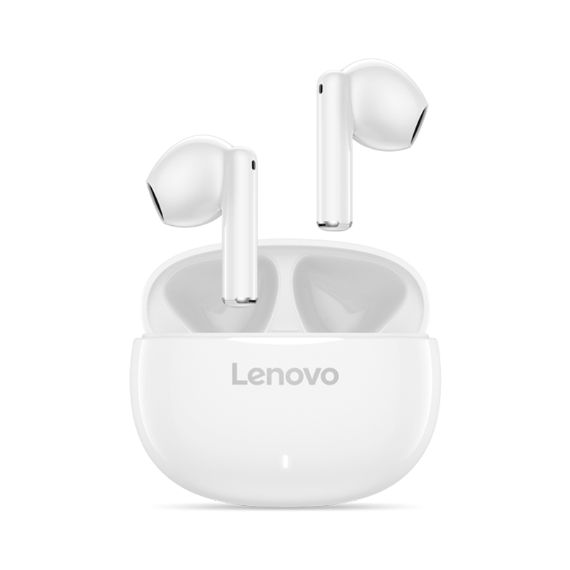 Auriculares estéreo inalámbricos con microfono Lenovo E310 independientes, color blanco