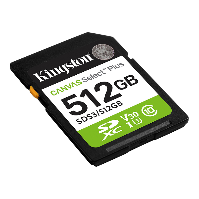 Memoria Card SD Kingston SD Canvas Select Plus 512GB, categoría de velocidad: UHS-I/U3/V30 - Image 2