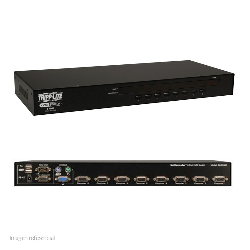 tripp-lite - B042-008 - Switches - KVM Switch Tripp-Lite, 8 Puertos USB/PS2, Control de 8 ordenadores, Presentación en caja