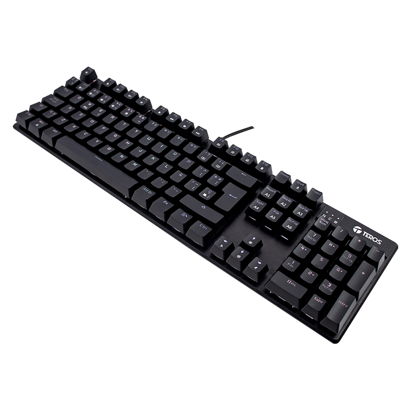 Teclado mecánico TE-4068G, retroiluminación rainbow, USB 2.0, español, color negro - Image 3