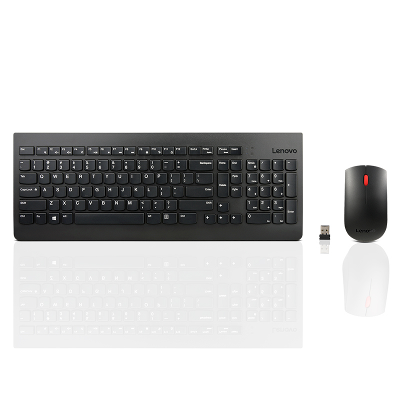 Vista 2 de lenovo - idea - GX30N81782 - Teclados y mouse - Combo Teclado y Mouse Inalámbricos Lenovo (Negro)