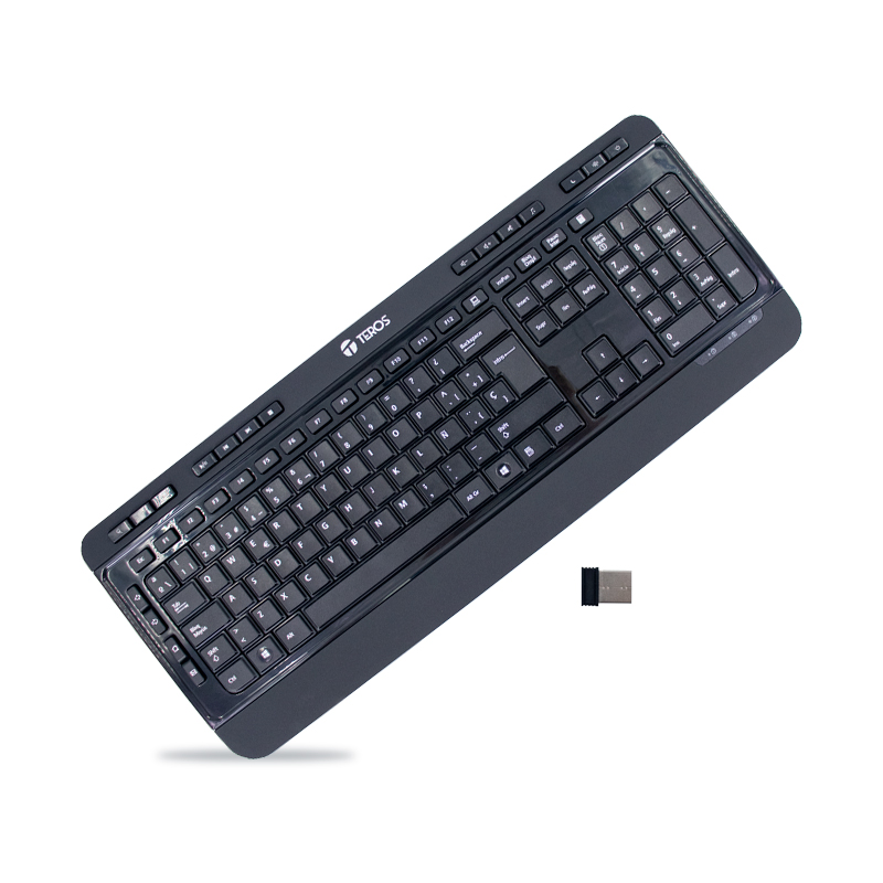 Teclado inalámbrico TEROS TE-4074CS, 2.4GHz, Receptor USB