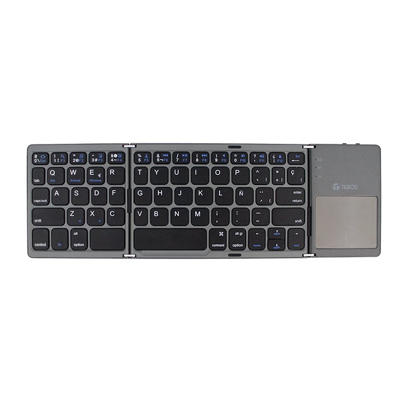 Teclado inalámbrico plegable TEROS TE-4075S, BT 3.0, USB-C