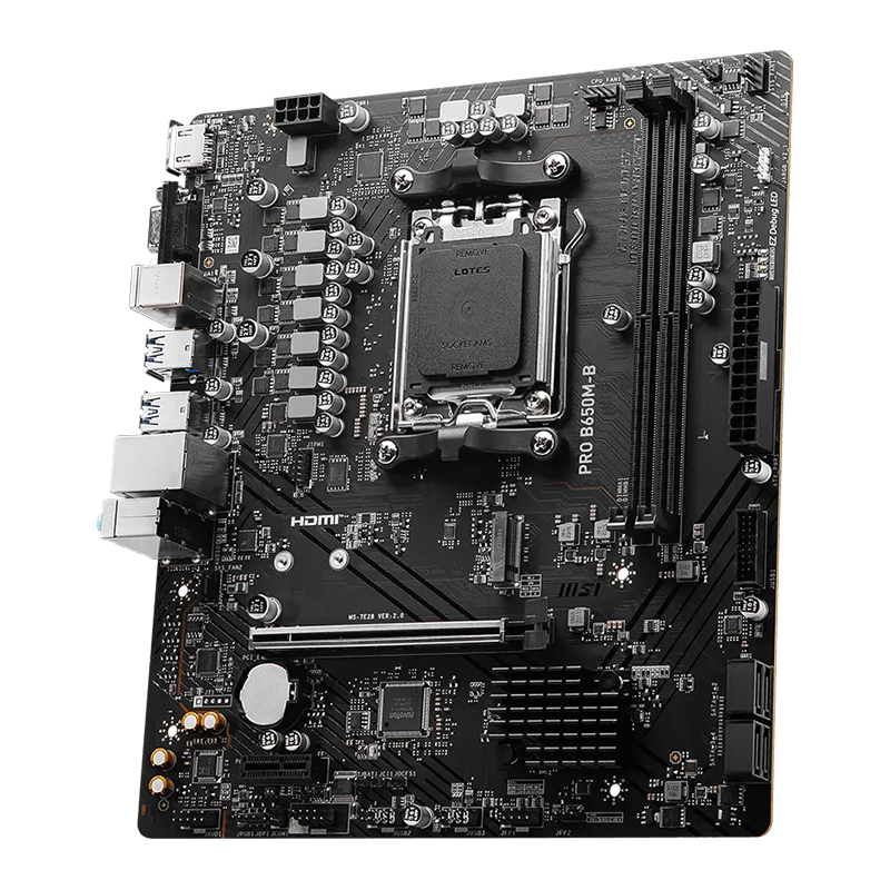 Vista 3 de msi - PRO B650M-B - Placas madre - Motherboard MSI PRO B650M-B AM5 mATX