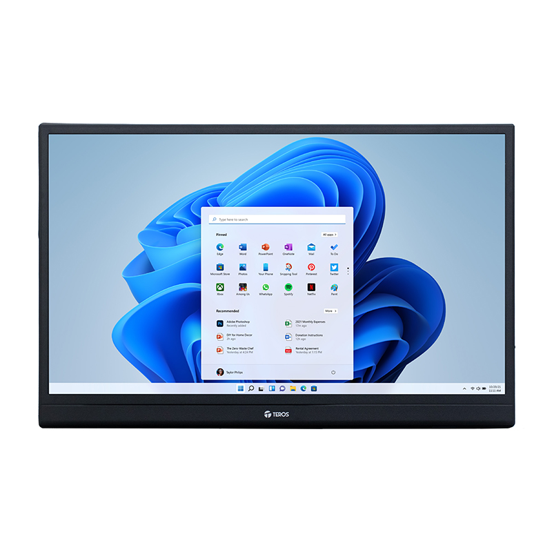 Monitor portátil TEROS TE-1501S, 15.6" FHD IPS, Mini HDMI, USB-C, Audio out, Parlantes - Image 4