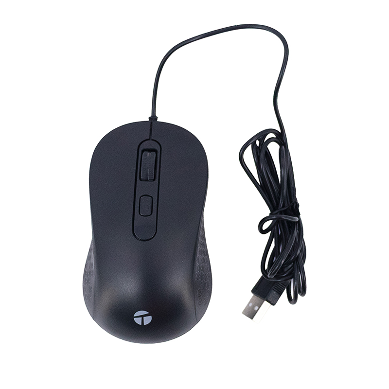 teros - TE-1229S - Teclados y mouse - Mouse Óptico Teros TE-1229S USB Negro con DPI Ajustable (2000 DPI)