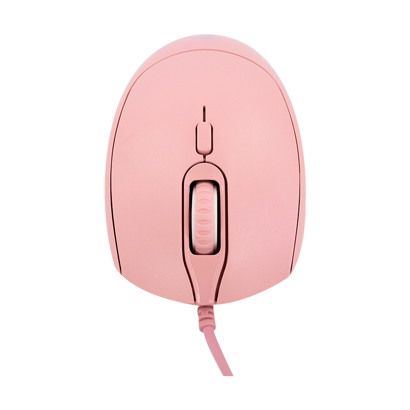 Vista 2 de teros - TE-1226S - Teclados y mouse - Mouse Óptico Teros TE-1226S USB Rosado con DPI Ajustable (1600 DPI)